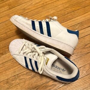 Adidas Classic White and Navy Sneakers